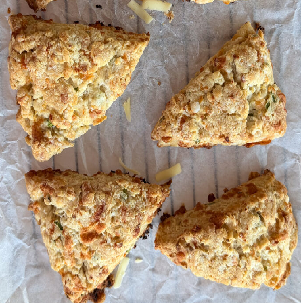 Cheddar Chive Sourdough Scones