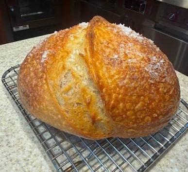 Flakey Salt Sourdough Bread