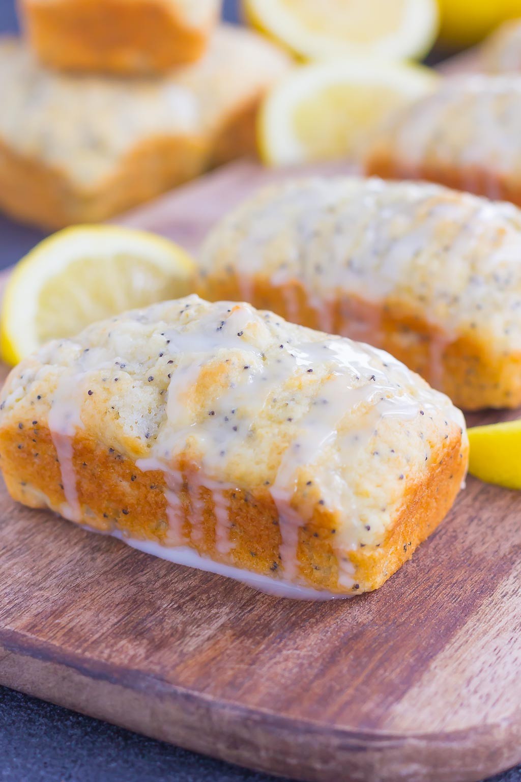 Mini Glazed Lemon Poppyseed Loaf