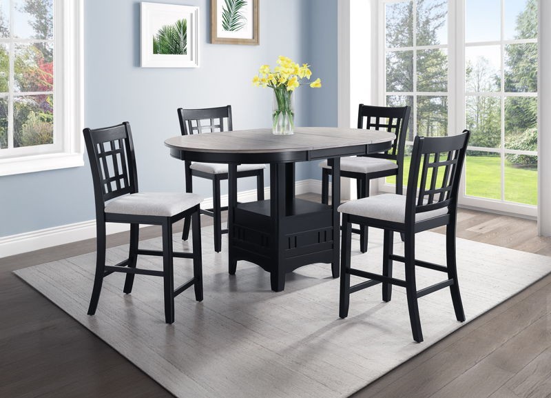 Hartwell - 5 Piece Dining Room Set - Light Gray