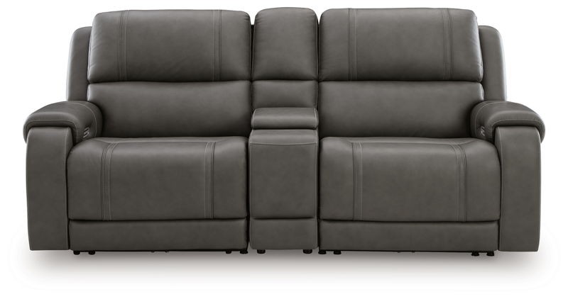 5Z - Pittson - 3-Piece Power Reclining Sectional Loveseat With Storage Console - Anchor
