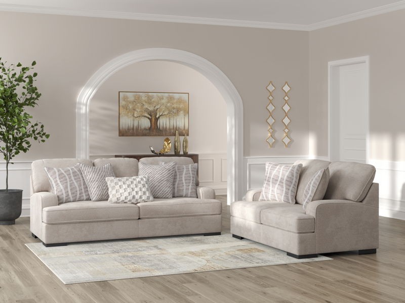 High Profile - Taupe - 2 Pc. - Sofa, Loveseat
