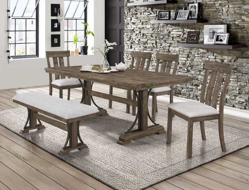 Quincy - 6 Piece Dining Room Set - Brown