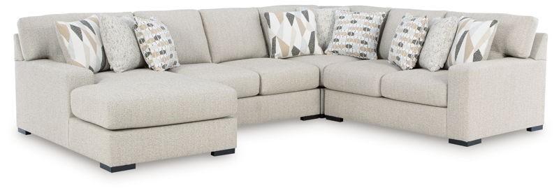 LaureLGrove - Pebble - 4-Piece Sectional With LAF Corner Chaise