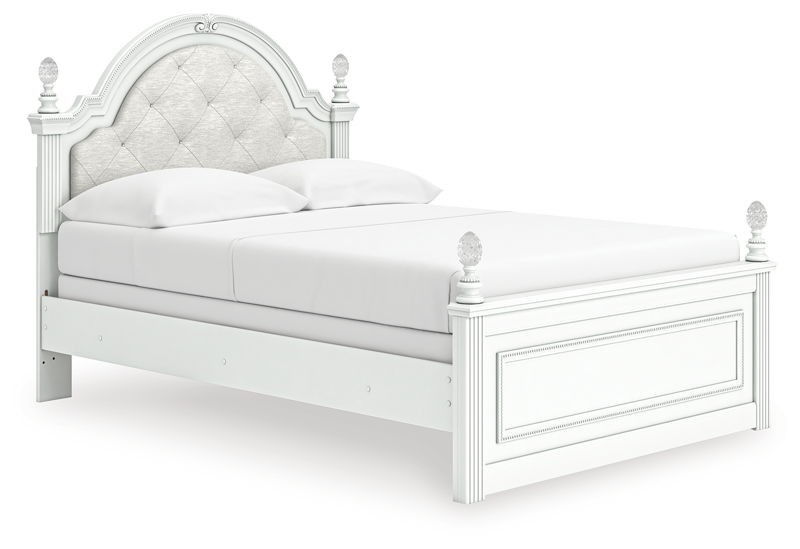 Kozlani - Full Upholstered Panel Bed - White