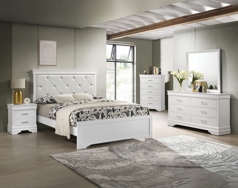 Amalia - Full 5 Piece Bedroom Set - White
