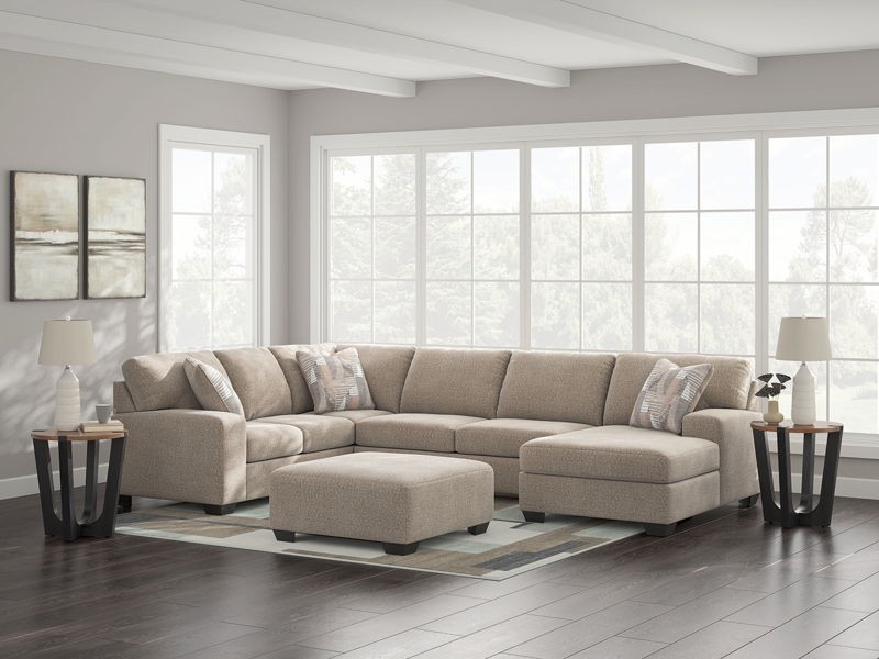 Seyler Lane - Beige - 3-Piece Sectional With RAF Chaise And LAF Sofa