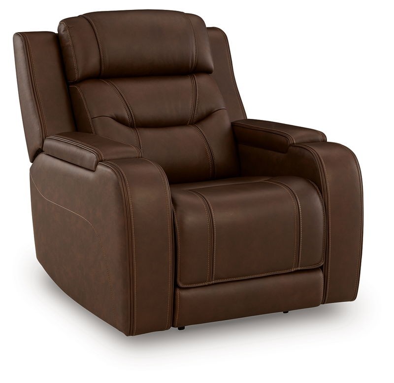 Knightington - Brown - Power Recliner With Audio Seating