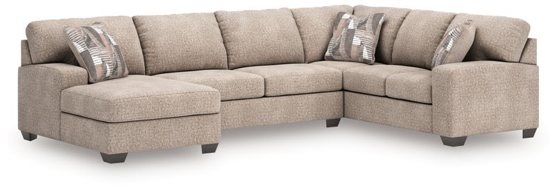 Seyler Lane - Beige - 3-Piece Sleeper Sectional With LAF Corner Chaise And RAF Sofa