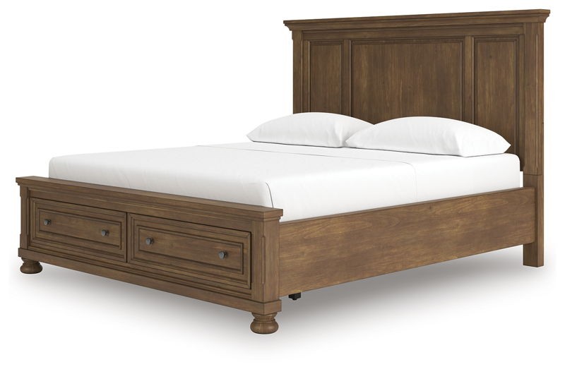 Feddinger - Medium Brown - California King Panel Storage Bed