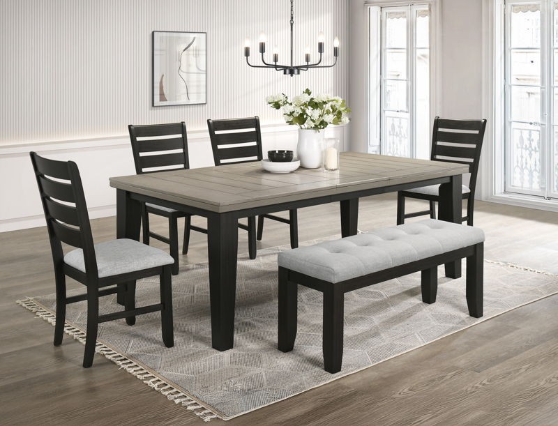 Bardstown - 6 Piece Dining Room Set - Light Gray