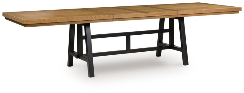 Galliden - Black / Brown - Rectangular Dining Room Extension Table