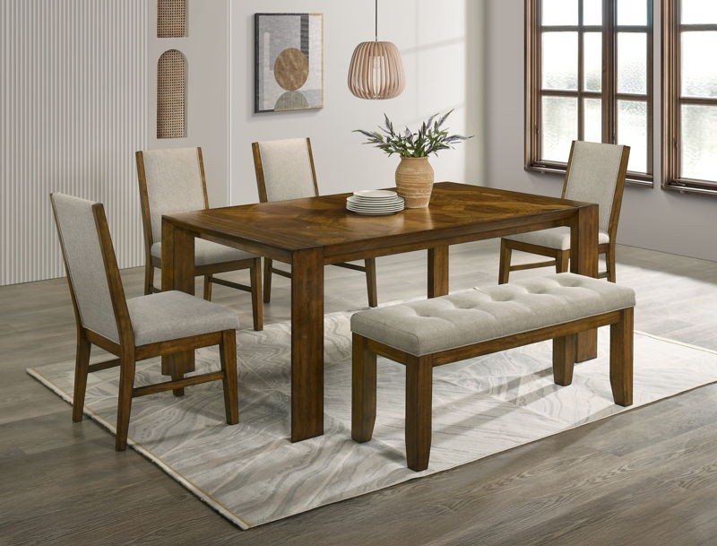 Hollister - 6 Piece Dining Room Set - Brown