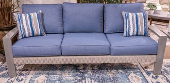 Half Moon Beach - Blue / Gray - Sofa With Cushion