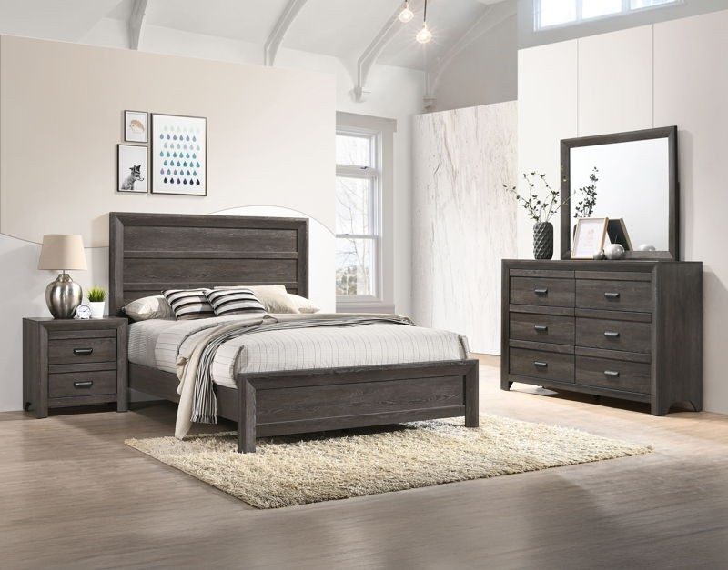 Adelaide - Full 4 Piece Bedroom Set - Gray