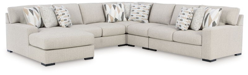 LaureLGrove - Pebble - 5-Piece Sectional With LAF Corner Chaise