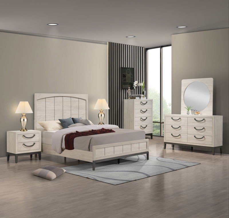 Veda - Queen 5 Piece Bedroom Set - Beige