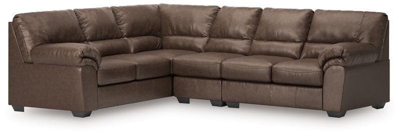 WillowBend - Umber - 3-Piece Sectional With LAF Sofa With Corner Wedge