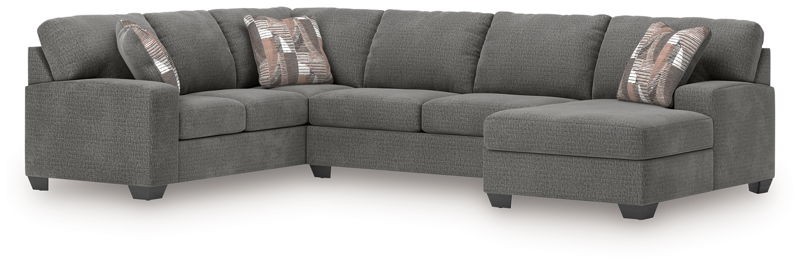Seyler Lane - Greystone - 3-Piece Sleeper Sectional With RAF Chaise And LAF Sofa