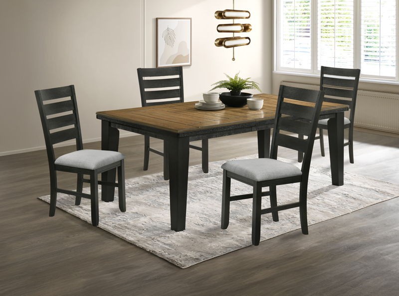 Bardstown - 5 Piece Dining Room Set - Wheat / Charcoal