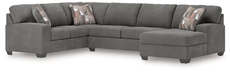 Seyler Lane - Greystone - 3-Piece Sectional With RAF Chaise And LAF Sofa