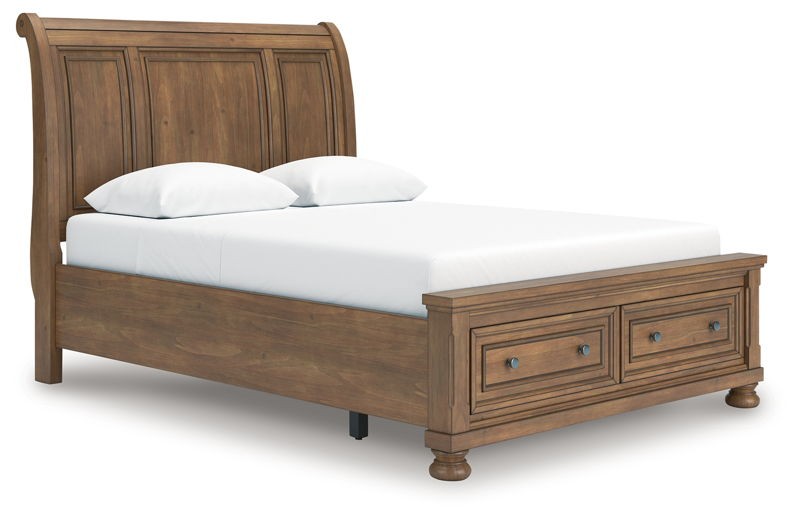 Feddinger - Medium Brown - Queen Storage Sleigh Bed