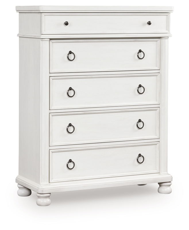 Rowlenstown - Antique White - Five Drawer Chest