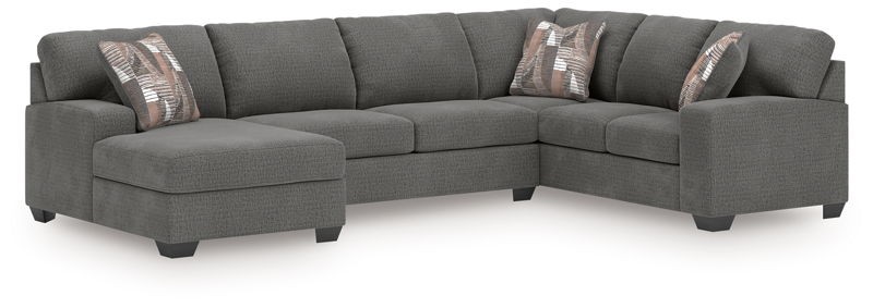 Seyler Lane - Greystone - 3-Piece Sectional With LAF Chaise And RAF Sofa