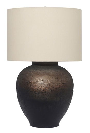 Newgerhard - Brown / Black - Metal Table Lamp