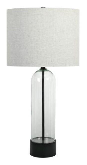 Kerrbrook - Clear / Black - Glass Table Lamp