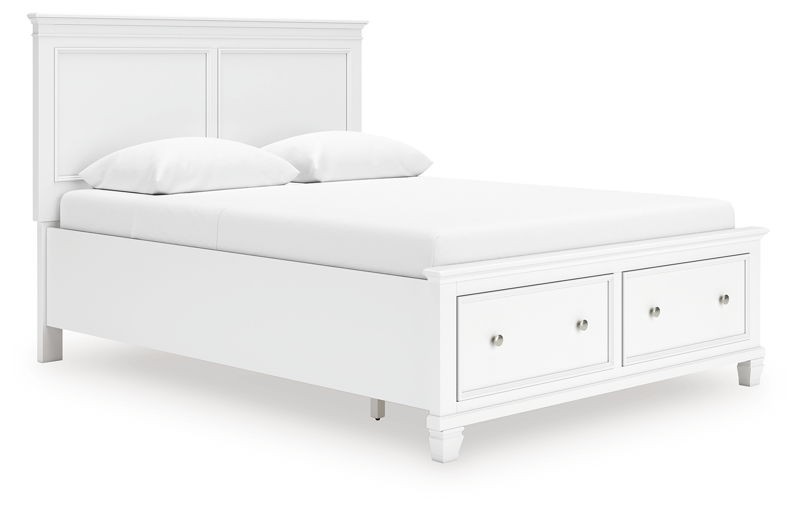 Fortman - White - Queen Panel Storage Bed