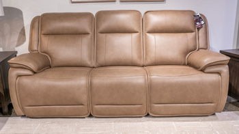 Glencroft - Sahara - Power Reclining Sofa With Adjustable Headrest