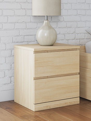 Onita - Natural - Two Drawer Night Stand
