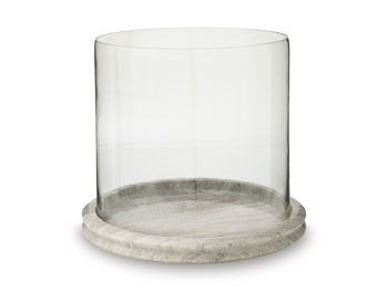 Saskia - Clear / Beige - Candle Holder