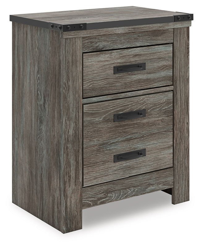 Frandern - Gray - Two Drawer Night Stand
