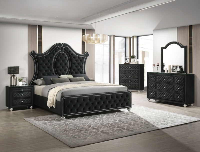 Cameo - Queen 5 Piece Bedroom Set - Black