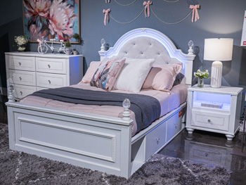 Kozlani - White - Full Upholstered Panel Headboard