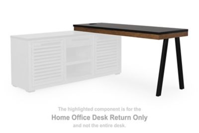 Kallari - Warm Brown / Black - Home Office Desk Return