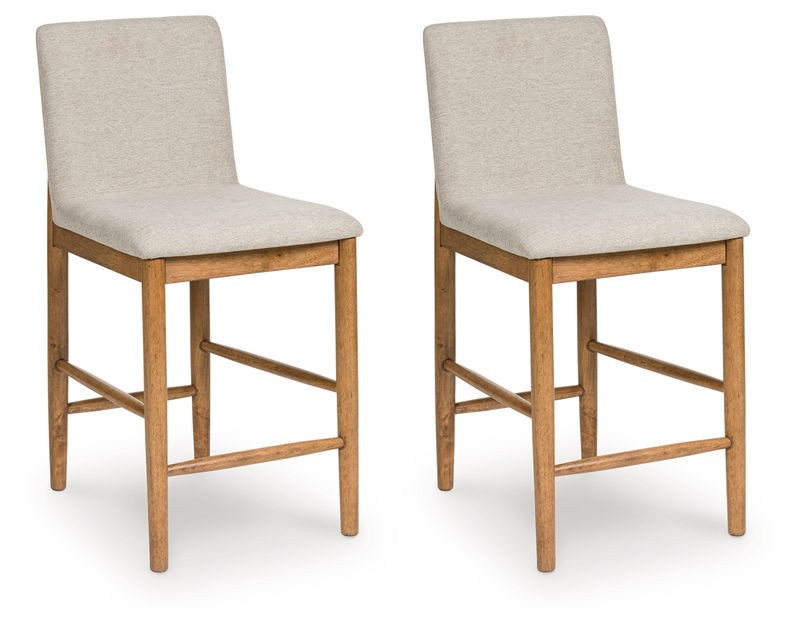 Isanti - Light Brown - Upholstered Barstool (Set of 2)