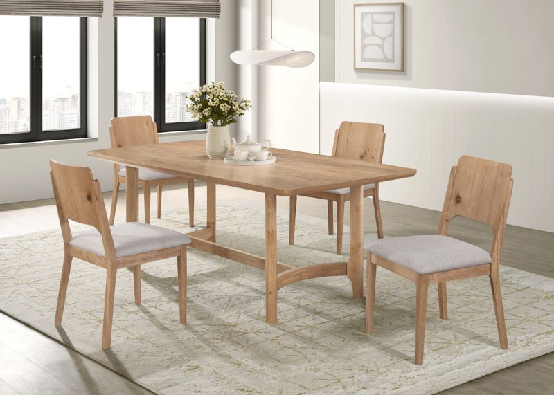 Arden - 5 Piece Dining Room Set - Light Brown