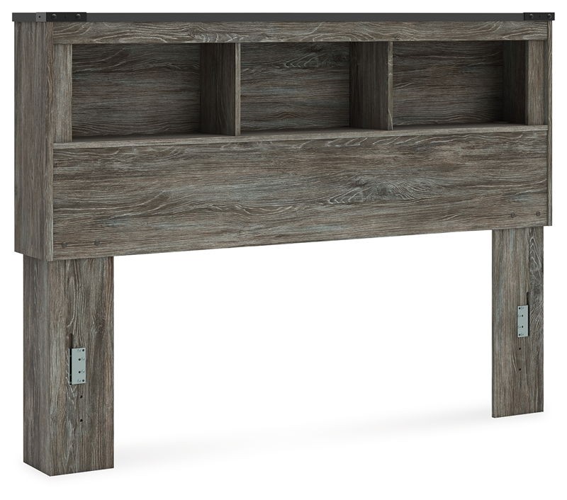 Frandern - Gray - Queen Bookcase Headboard