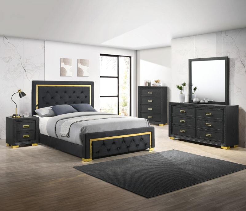 Pepe - Queen 5 Piece Bedroom Set - Black