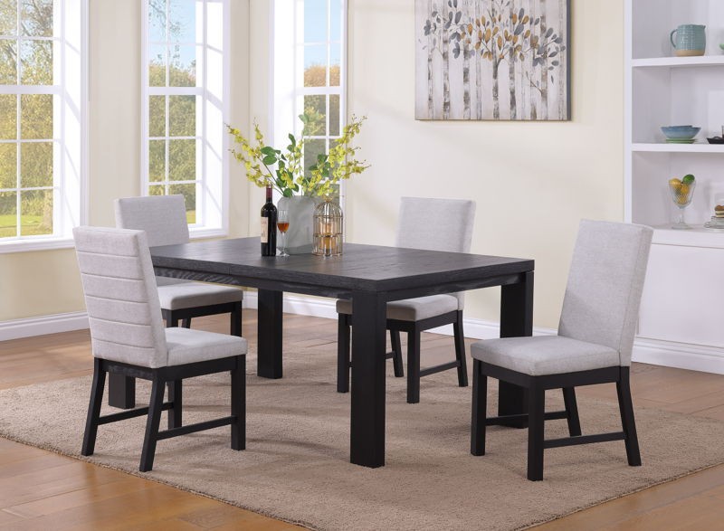 Pelham - 5 Piece Dining Room Set - Charcoal / Gray