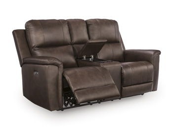 Bleckley - Power Reclining Loveseat With Console / Adjustable Headrest - Espresso