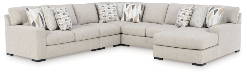 LaureLGrove - Pebble - 5-Piece Sectional With RAF Corner Chaise