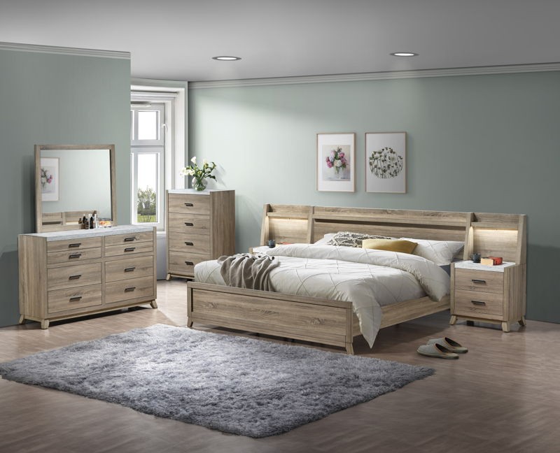 Tilston - King 5 Piece Bedroom Set - Natural