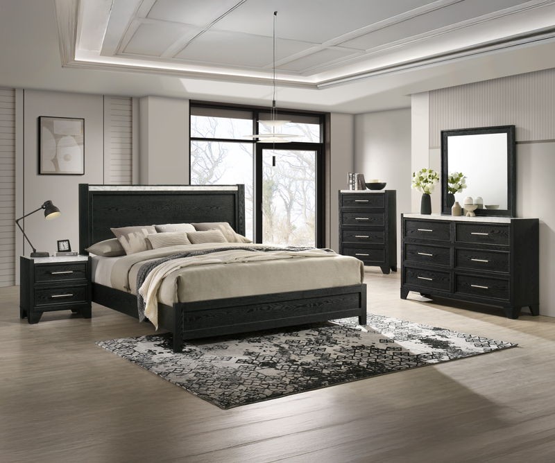 Lamar - Queen 5 Piece Bedroom Set - Black