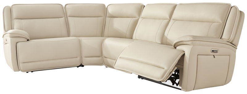 Double Deal - Almond - 4-Piece Power Reclining Sectional