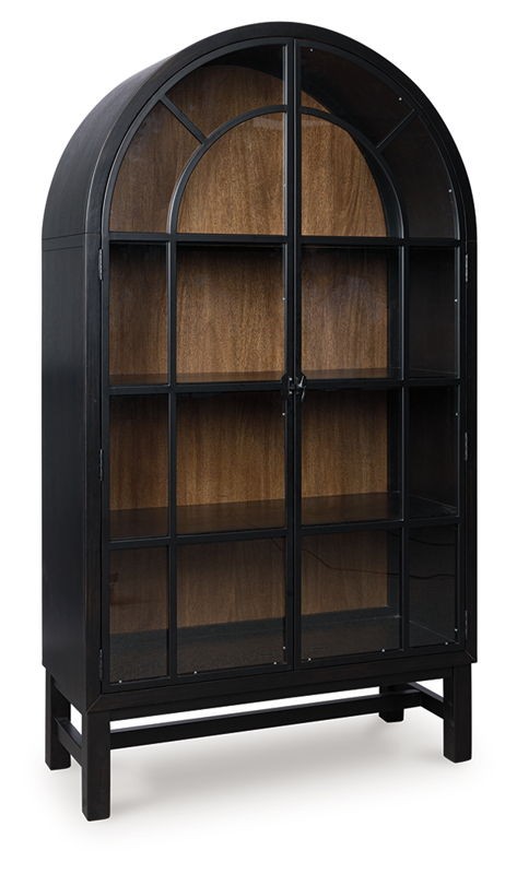 Greddinton - Black / Brown - Display Cabinet