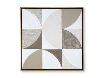 Harelman - Tan / Taupe / White - Wall Art